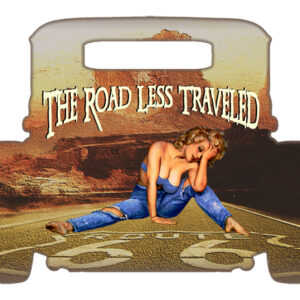 The Road Less Traveled Route 66 Metal Sign