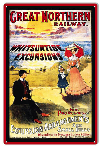 Great Northern Railway Reproduction Railroad Metal Sign 12x18