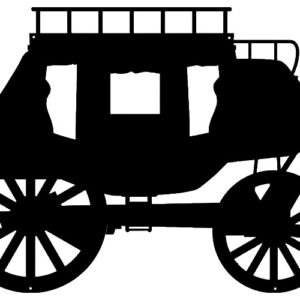 Wagon Laser Cut Out Wall Décor Silhouette Metal Sign 15.5x23.5