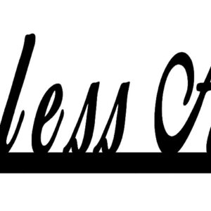 God Bless America Cut Out Wall Décor Silhouette Metal Sign 7x23.5