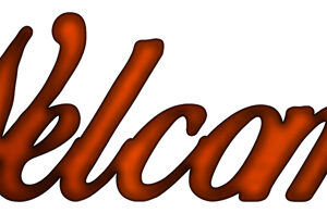Welcome Laser Cut Out Faux Copper Finish Metal Sign 7.5x23.5