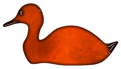 Duck Laser Cut Out Faux Copper Finish Metal Sign