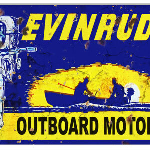 Evinrude Outboard Motors Large Hunting Fishing Metal Sign 16x24