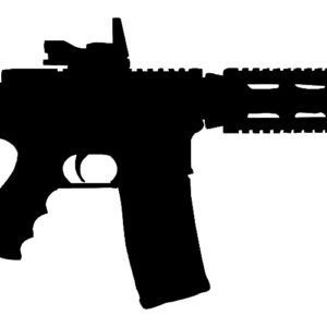 AR-15 Rifle Laser Cut Out Wall Décor Silhouette Metal Sign 7x23.5