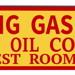 Litening Gas Ladies Restroom Cut Out Garage Metal Sign 6x24
