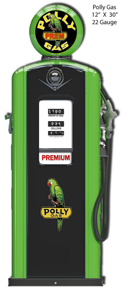 Gas Pump Polly Laser Cut Out Garage Art Metal Sign