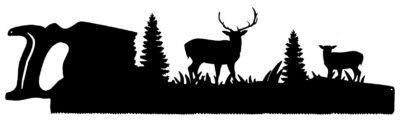 Forest Saw Laser Cut Out Wall Art Silhouette Metal Sign