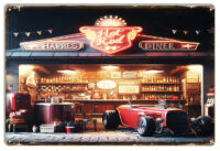 Hot Rod Diner 12x18 Metal Sign