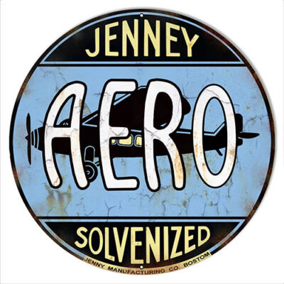 Aero Jenney Motor Oil Reproduction Large Garage Art Metal Sign