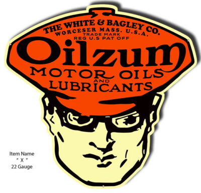 Motor Oil Oilzum Cut Out Garage Shop Reproduction Metal Sign