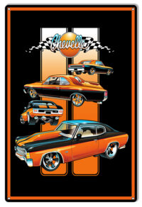 Chevelle Hot Rod Garage Shop Metal Sign By Bernard Oliver