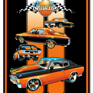 Chevelle Hot Rod Garage Shop Metal Sign By Bernard Oliver