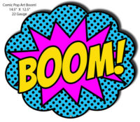 BOOM Comic Pop Art Laser Cut Out Wall Art Metal Sign