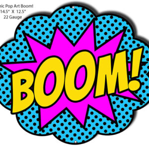 BOOM Comic Pop Art Laser Cut Out Wall Art Metal Sign