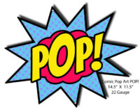 POP Comic Pop Art Laser Cut Out Nostalgic Metal Sign