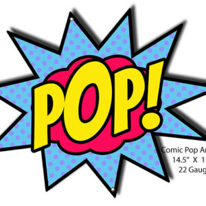 POP Comic Pop Art Laser Cut Out Nostalgic Metal Sign
