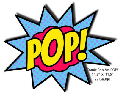 POP Comic Pop Art Laser Cut Out Nostalgic Metal Sign