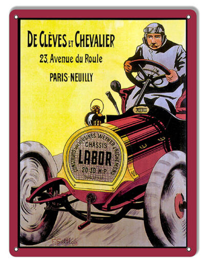 DeCleves Chevalier Garage Art Reproduction Man Cave Metal Sign