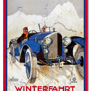 Winterfahrt Vintage Car Reproduction Garage Art Metal Sign 12x18