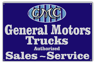 General Motors Trucks Reproduction Garage Art Large Metal Sign