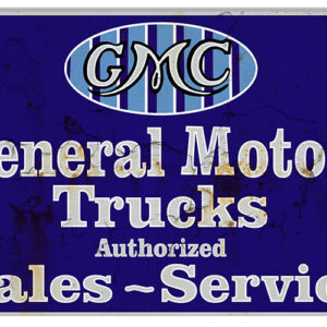 General Motors Trucks Vintage Looking Reproduction Metal Sign 16x24