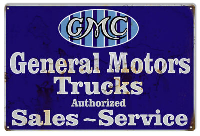 General Motors Trucks Vintage Looking Reproduction Metal Sign