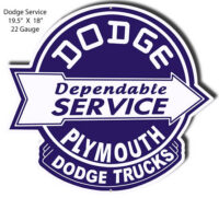 Dodge Plymouth Laser Cut Out Garage Shop Metal Sign