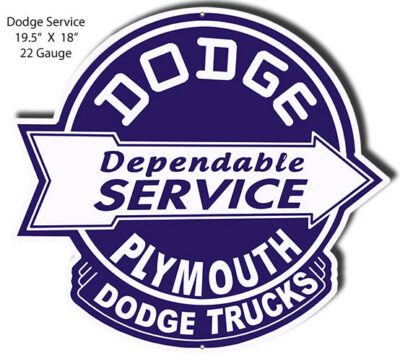 Dodge Plymouth Laser Cut Out Garage Shop Metal Sign