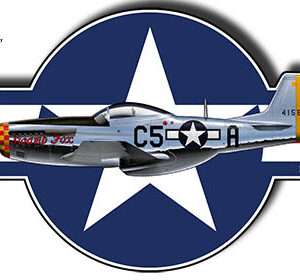 Airplane P-51 Mustang Laser Cut Out Aviation Metal Sign 13.5x22