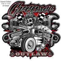 Greaser Outlaw Cut Out Hot Rod Garage Art Metal Sign