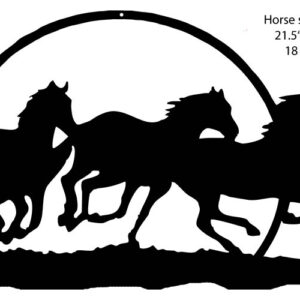 Wild Horses Silhouette Wall Decor Laser Cut Out Metal Sign