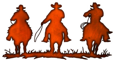Cowboys Laser Cut Out Faux Copper Finish Wall Art Metal Sign