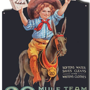 Borax Mule Soap Laser Cut Out Nostalgic Wall Art Metal Sign