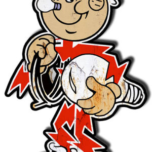 Reddy Kilowatt Cut Out Nostalgic Reproduction Metal Sign