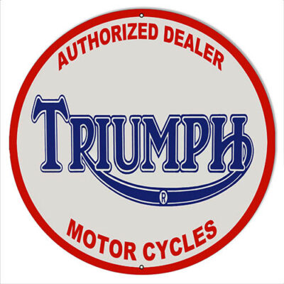 Triumph Motor Cycles Reproduction Garage Shop Metal Sign