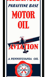 Atlantic Motor Oil Reproduction Aviation Metal Sign 6x18