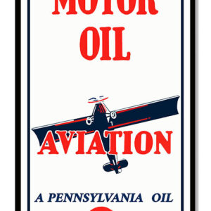 Atlantic Motor Oil Reproduction Large Aviation Metal Sign 8x24
