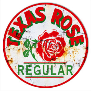 Texas Rose Motor Oil Reproduction Vintage Gas And Motor Oil Metal Sign 14x14