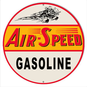 Air Speed Gasoline Reproduction Gas And Motor Oil Metal Sign 18x18