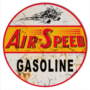 Air Speed Gasoline Reproduction Vintage Gas And Motor Oil Metal Sign 24x24
