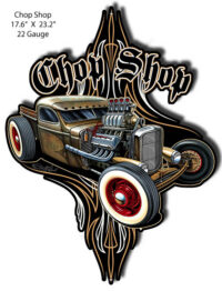 Chop Shop Laser Cut Out Metal Rat Rod Sign Garage Art By Steve McDonald