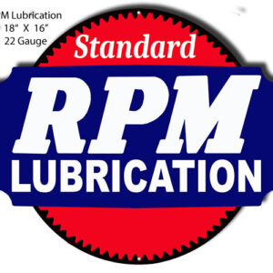 RPM Lubrication Cut Out Reproduction Gas Station Metal Sign