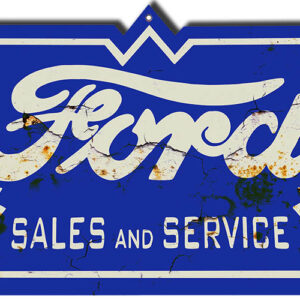 Ford Reproduction Laser Cut Out Vintage Garage Shop Metal Sign