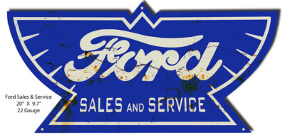 Ford Reproduction Laser Cut Out Vintage Garage Shop Metal Sign