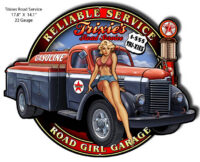 Road Garage Pin Up Girl Motor Oil Metal Sign Steve McDonald