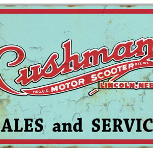 Cushman Motor Scotter Reproduction Vintage Garage Art Metal Sign