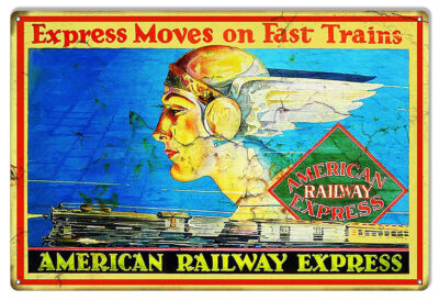 American Railway Express Reproduction Railroad Metal Sign 12x18