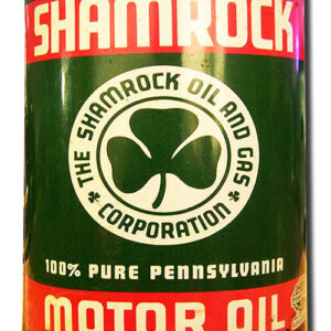 Shamrock Reproduction Motor Oil Can Cut Out Metal Sign