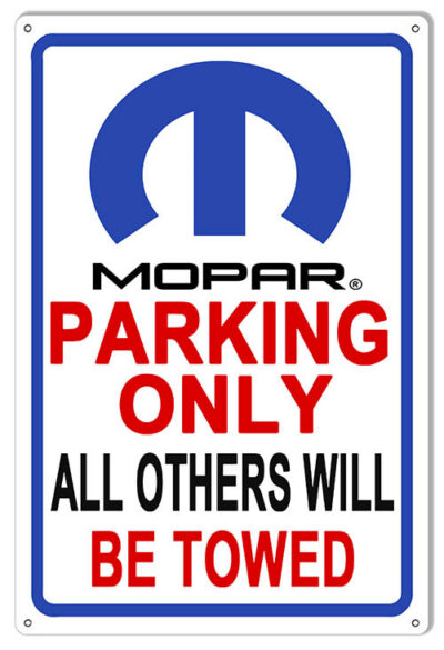 Mopar Parking Only Garage Shop Man Cave Metal Sign
