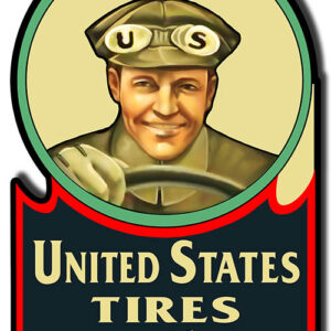United States Tires Cut Out Reproduction Garage Art Metal Sign